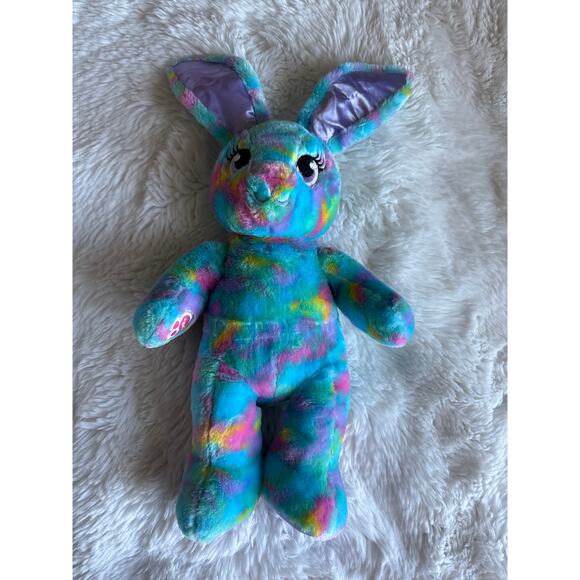 Build A Bear Plush Color Burst Bunny Rabbit Stuffed Easter Tye Dye 16" Spring - Picture 1 of 5